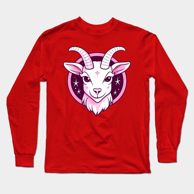 Cute Goat Long Sleeve T-Shirt by stuff101